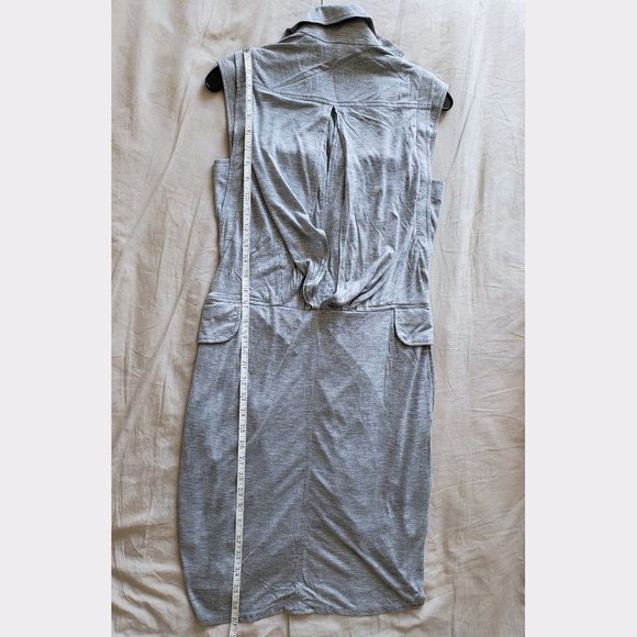 BCBGMaxAzria Runway Grey Shirt Dress (XS) - Picture 4 of 5